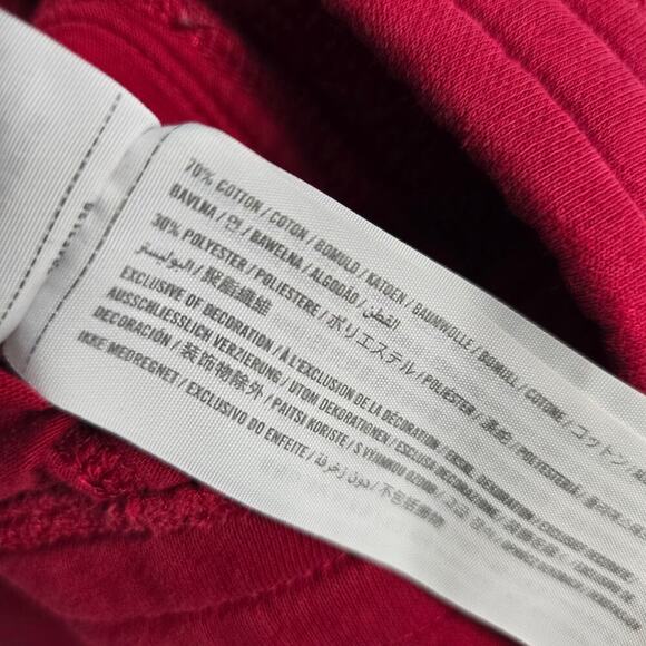 Hollister Women's Spellout Pull On Red Tapered Sweatpants Medium Lounge Y2K‎ - Picture 9 of 11